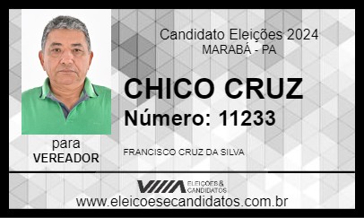 Candidato CHICO CRUZ 2024 - MARABÁ - Eleições