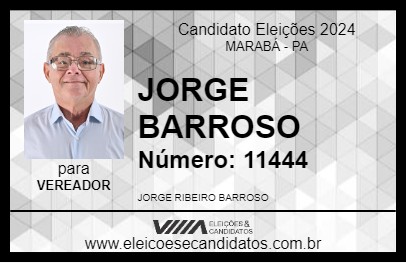 Candidato JORGE BARROSO 2024 - MARABÁ - Eleições