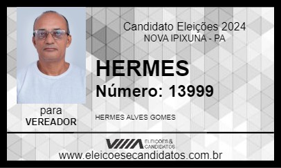 Candidato HERMES 2024 - NOVA IPIXUNA - Eleições