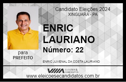 Candidato ENRIC LAURIANO 2024 - XINGUARA - Eleições