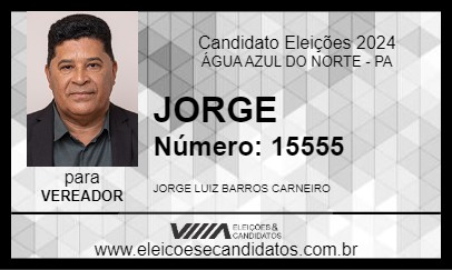 Candidato JORGE 2024 - ÁGUA AZUL DO NORTE - Eleições