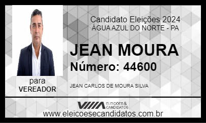 Candidato JEAN MOURA 2024 - ÁGUA AZUL DO NORTE - Eleições