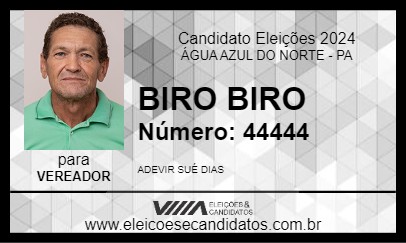 Candidato BIRO BIRO 2024 - ÁGUA AZUL DO NORTE - Eleições