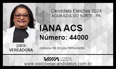 Candidato IANA ACS 2024 - ÁGUA AZUL DO NORTE - Eleições