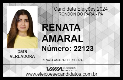 Candidato RENATA AMARAL 2024 - RONDON DO PARÁ - Eleições