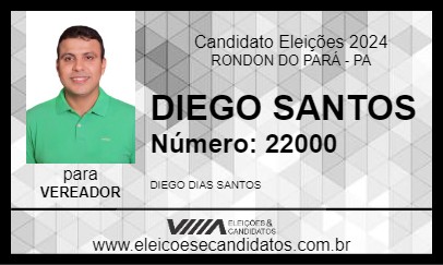 Candidato DIEGO SANTOS 2024 - RONDON DO PARÁ - Eleições