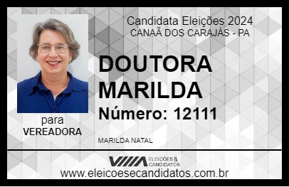 Candidato DRA. MARILDA MULHERES FORTES 2024 - CANAÃ DOS CARAJÁS - Eleições