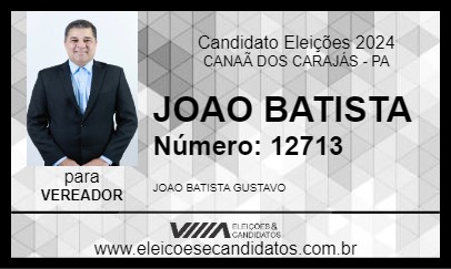 Candidato JOAO BATISTA 2024 - CANAÃ DOS CARAJÁS - Eleições