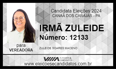 Candidato IRMÃ ZULEIDE 2024 - CANAÃ DOS CARAJÁS - Eleições