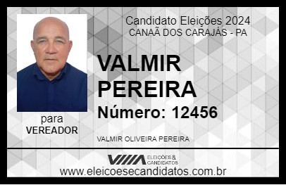 Candidato VALMIR PEREIRA 2024 - CANAÃ DOS CARAJÁS - Eleições