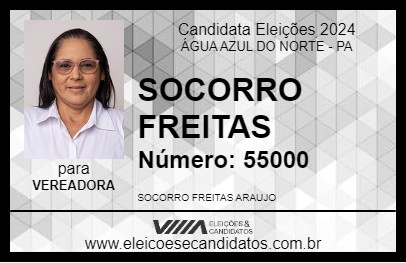 Candidato SOCORRO FREITAS 2024 - ÁGUA AZUL DO NORTE - Eleições