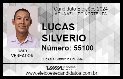 Candidato LUCAS SILVERIO 2024 - ÁGUA AZUL DO NORTE - Eleições