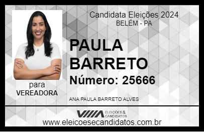 Candidato PAULA BARRETO 2024 - BELÉM - Eleições