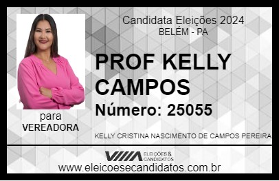 Candidato PROF KELLY CAMPOS 2024 - BELÉM - Eleições