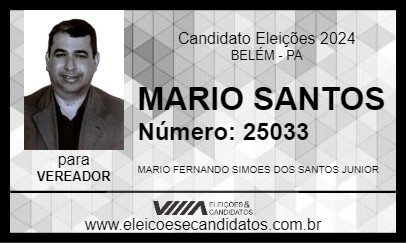 Candidato MARIO SANTOS 2024 - BELÉM - Eleições