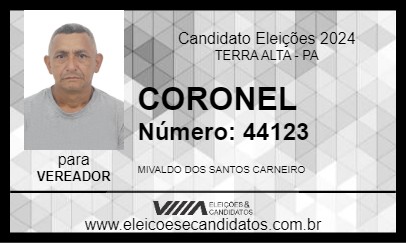 Candidato CORONEL 2024 - TERRA ALTA - Eleições