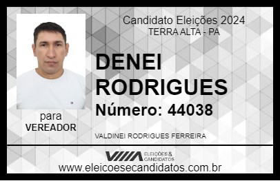 Candidato DENEI RODRIGUES 2024 - TERRA ALTA - Eleições