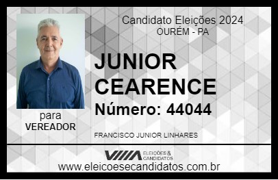 Candidato JUNIOR CEARENSE 2024 - OURÉM - Eleições