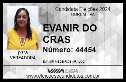 Candidato EVANIR DO CRAS 2024 - OURÉM - Eleições