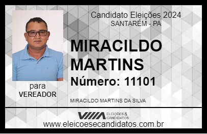 Candidato MIRACILDO MARTINS 2024 - SANTARÉM - Eleições