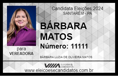 Candidato BÁRBARA MATOS 2024 - SANTARÉM - Eleições