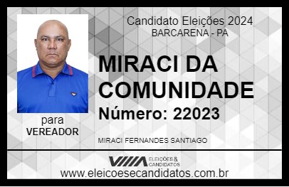 Candidato MIRACI DA COMUNIDADE 2024 - BARCARENA - Eleições