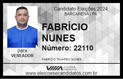 Candidato FABRÍCIO NUNES 2024 - BARCARENA - Eleições