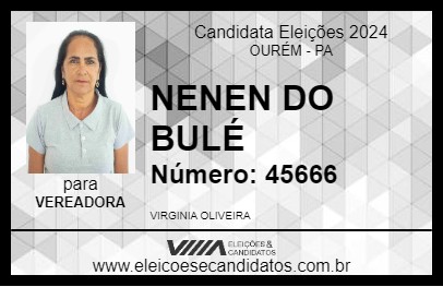 Candidato NENEN DO BULÉ 2024 - OURÉM - Eleições