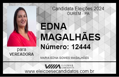 Candidato EDNA MAGALHÃES 2024 - OURÉM - Eleições