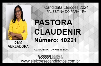 Candidato PASTORA CLAUDENIR 2024 - PALESTINA DO PARÁ - Eleições