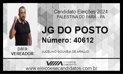 Candidato JG DO POSTO 2024 - PALESTINA DO PARÁ - Eleições