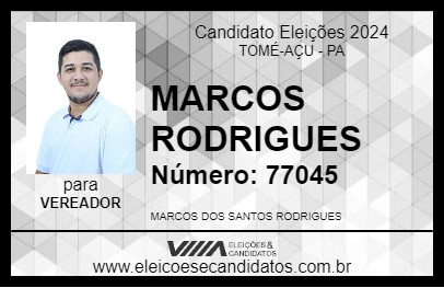 Candidato MARCOS RODRIGUES 2024 - TOMÉ-AÇU - Eleições