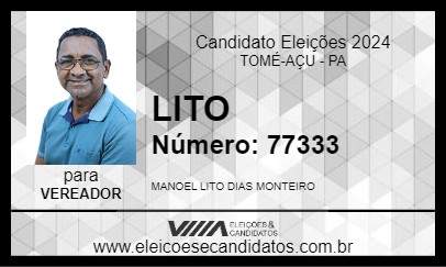 Candidato LITO 2024 - TOMÉ-AÇU - Eleições