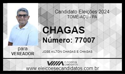 Candidato CHAGAS 2024 - TOMÉ-AÇU - Eleições