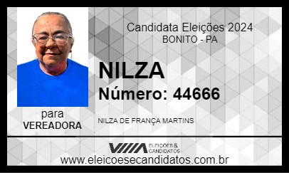 Candidato NILZA 2024 - BONITO - Eleições