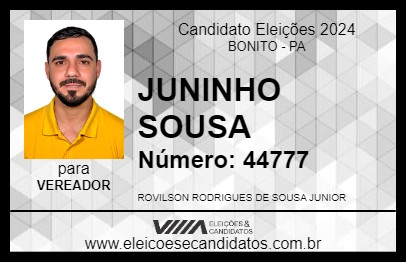 Candidato JUNINHO SOUSA 2024 - BONITO - Eleições