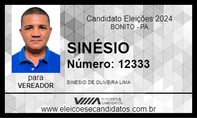 Candidato SINÉSIO 2024 - BONITO - Eleições