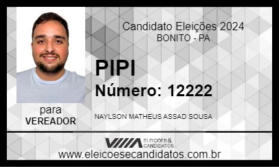 Candidato PIPI 2024 - BONITO - Eleições