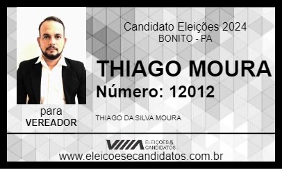 Candidato THIAGO MOURA 2024 - BONITO - Eleições