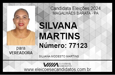 Candidato SILVANA MARTINS 2024 - MAGALHÃES BARATA - Eleições