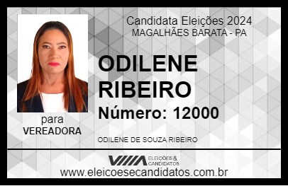 Candidato ODILENE RIBEIRO 2024 - MAGALHÃES BARATA - Eleições