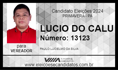 Candidato LUCIO DO CALU 2024 - PRIMAVERA - Eleições