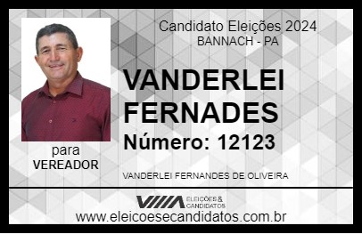 Candidato VANDERLEI FERNADES 2024 - BANNACH - Eleições