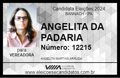 Candidato ANGELITA DA PADARIA 2024 - BANNACH - Eleições