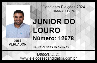 Candidato JUNIOR DO LOURO 2024 - BANNACH - Eleições