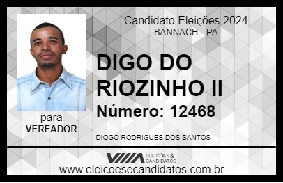 Candidato DIGO DO RIOZINHO II 2024 - BANNACH - Eleições