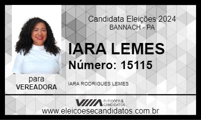 Candidato IARA LEMES 2024 - BANNACH - Eleições