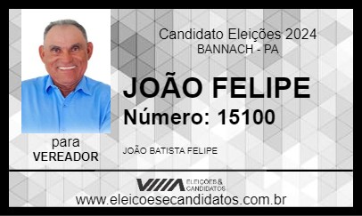 Candidato JOÃO FILIPE 2024 - BANNACH - Eleições