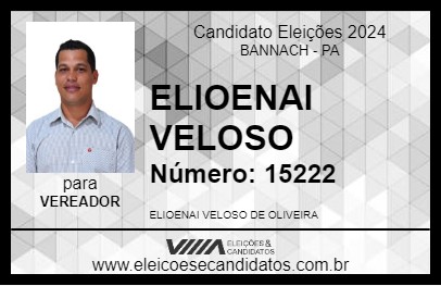 Candidato ELIOENAI VELOSO 2024 - BANNACH - Eleições