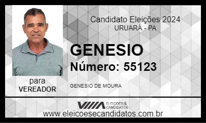 Candidato GENESIO 2024 - URUARÁ - Eleições